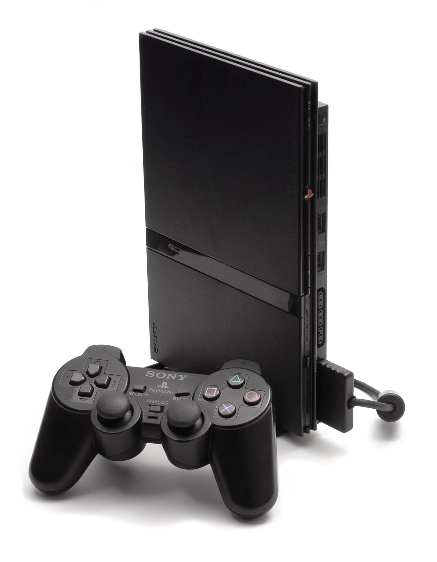 Restored Sony Playstation 2 Ps2 Slim Console Black Matching Controller Power And Cables