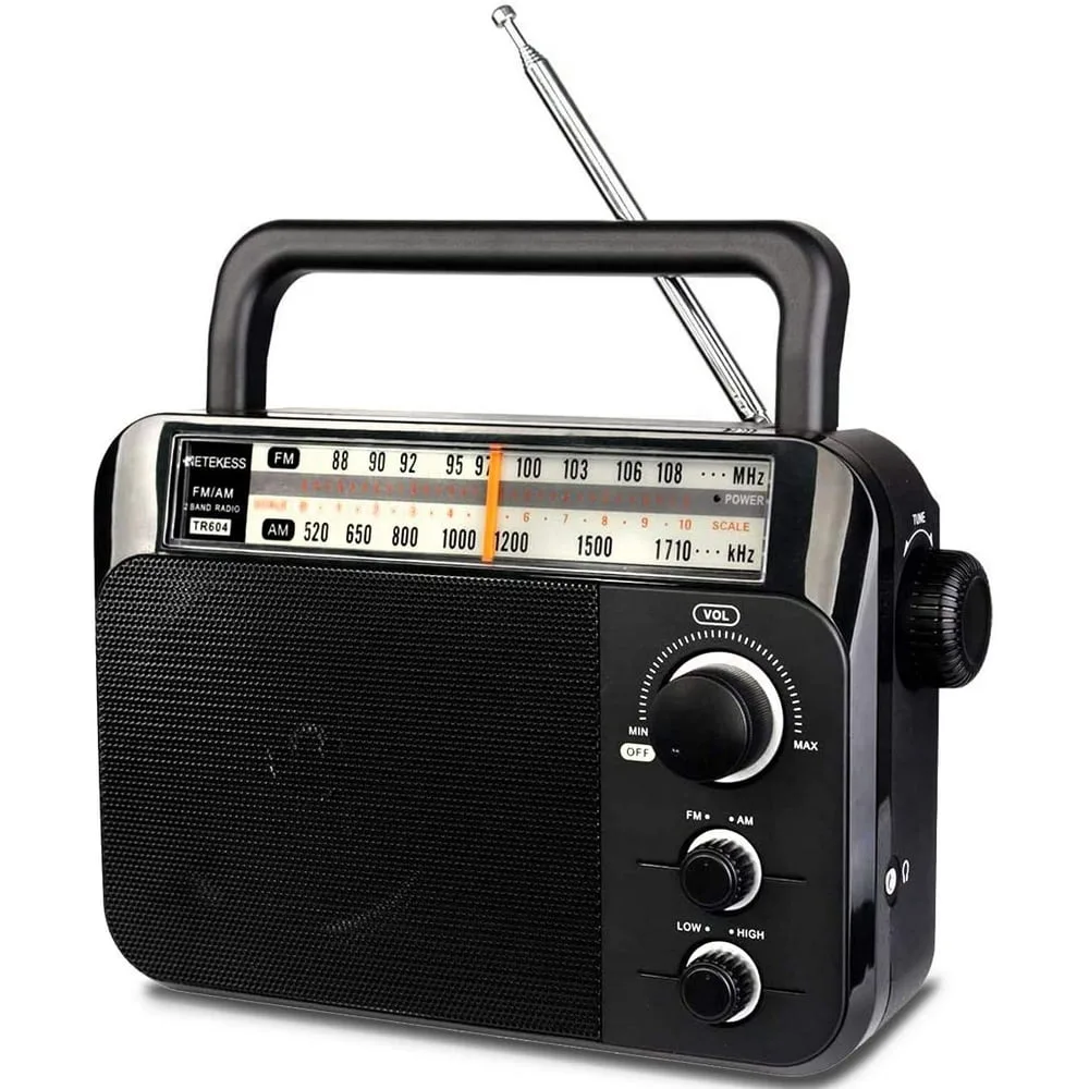 Retekess Tr604 Am Fm Radio Portable Radios With Best Reception Black