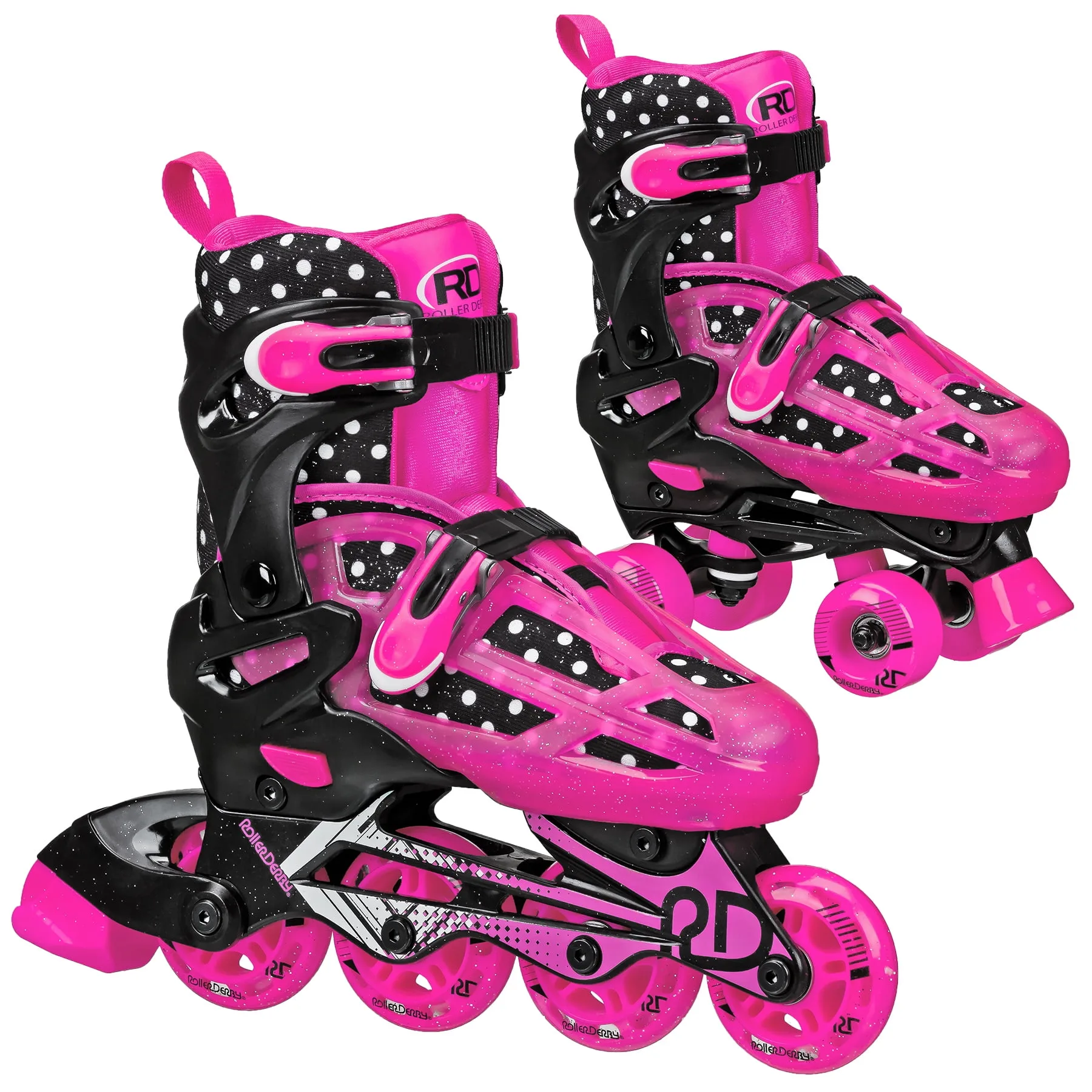 Roller Derby Girls 2 In 1 Roller Inline Skates