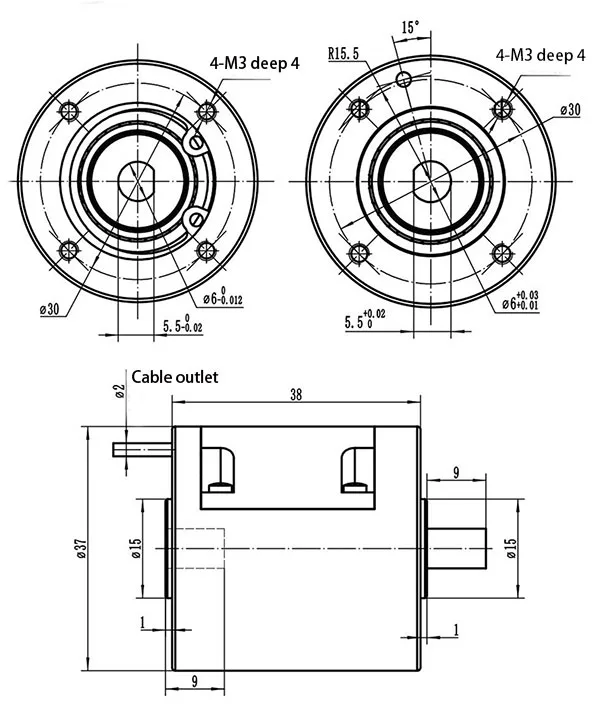 Rotary Motor Torque Sensor Micro Type 0 1 5 Nm