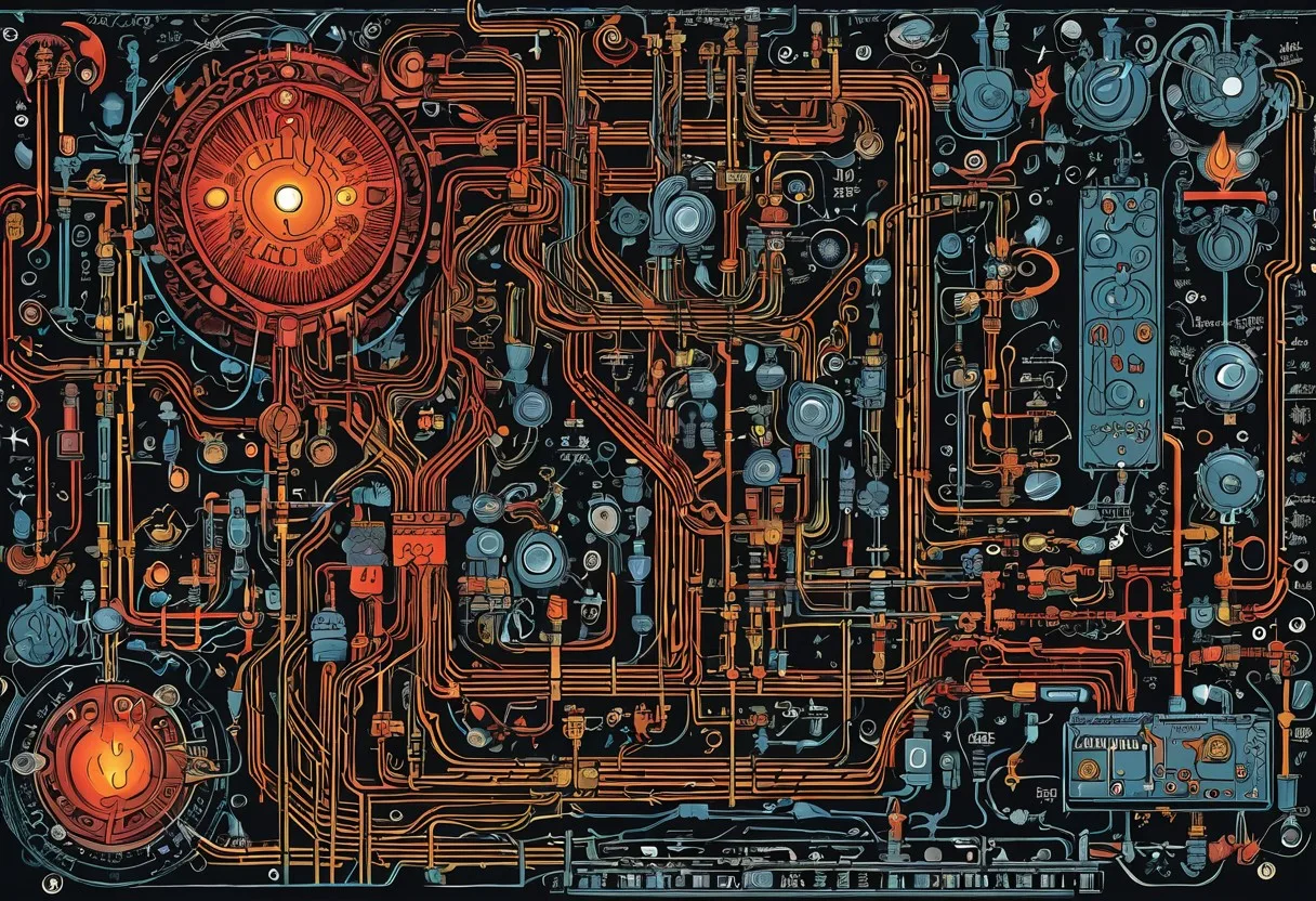Runic Circuit Diagram Stable Diffusion Online