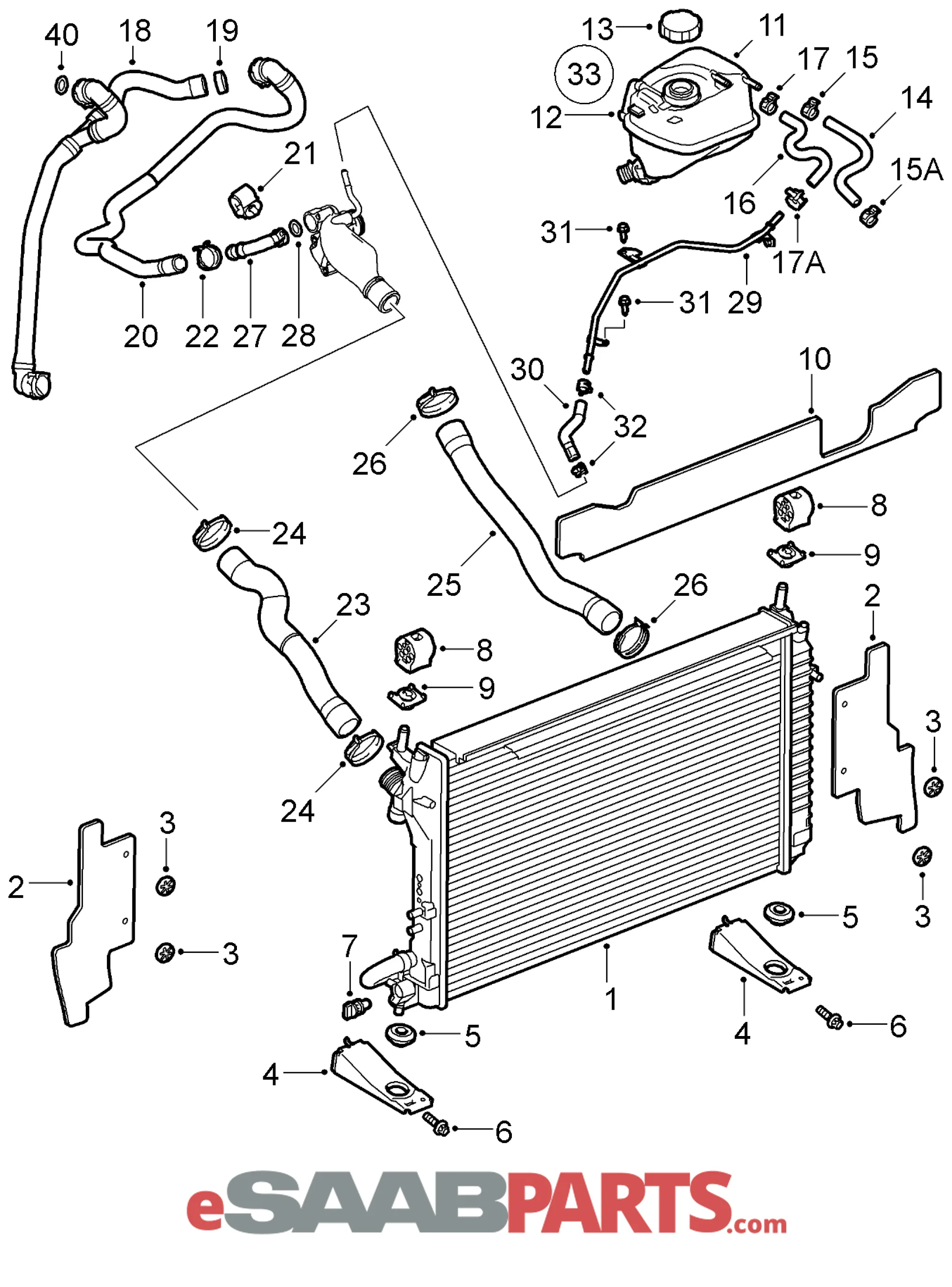 Saab 9 3 Coolant Hose Diagram