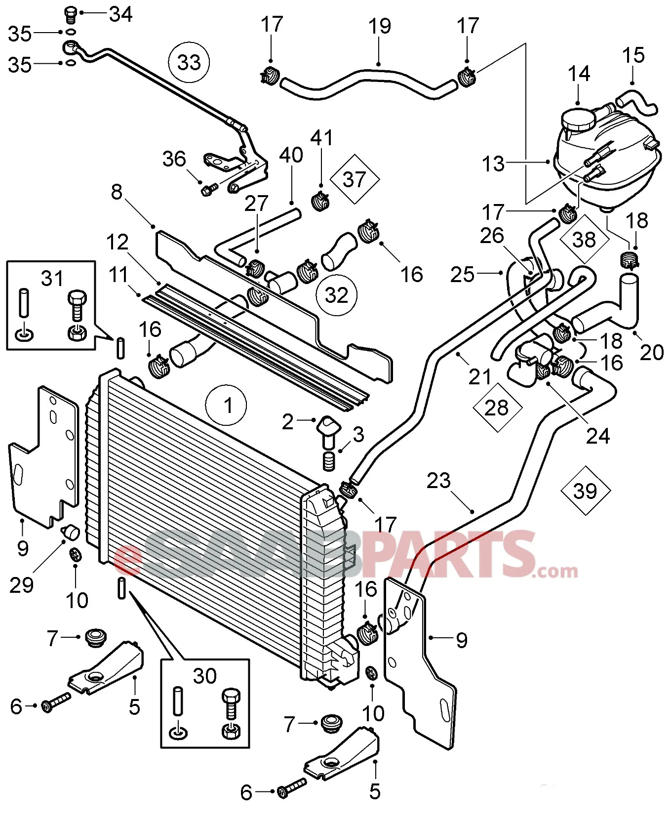 Saab 9 3 Coolant Hose Diagram