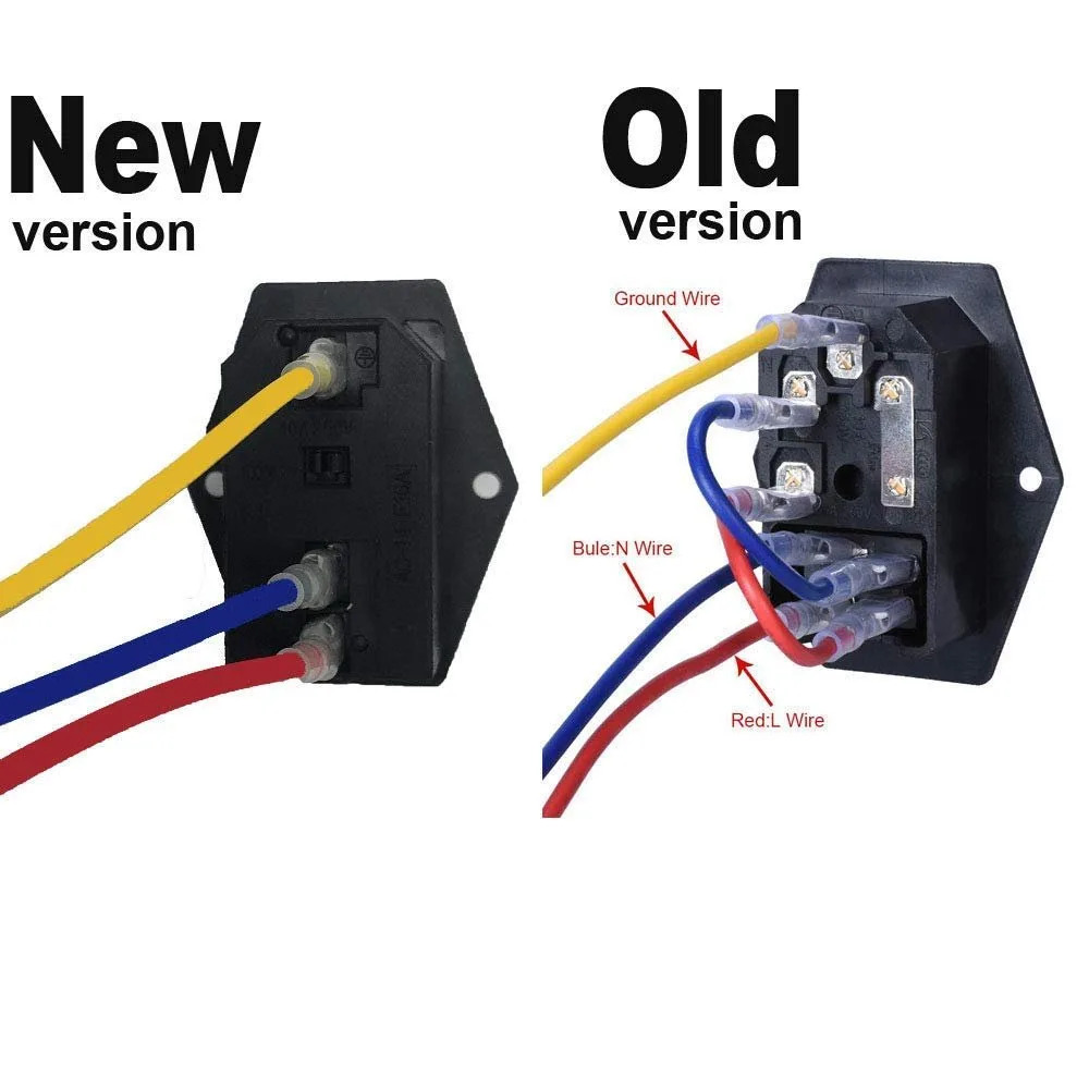 Safety Ac Power Socket With Back Integrated Switch Fuse 48 Off