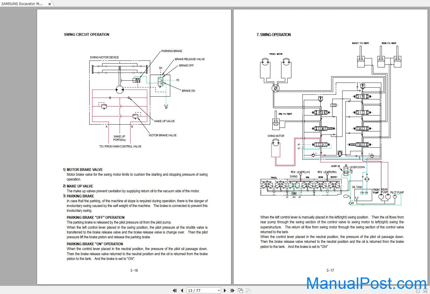 Samsung Excavator Mx6 8 Hydraulic System Diagram Manualpost Instant Download Auto Manuals