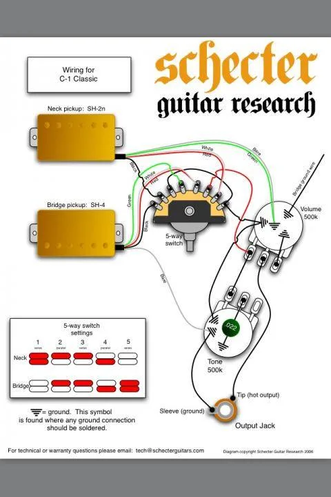 Schecter Diamond Series Wiring Diagram Wiring Diagram