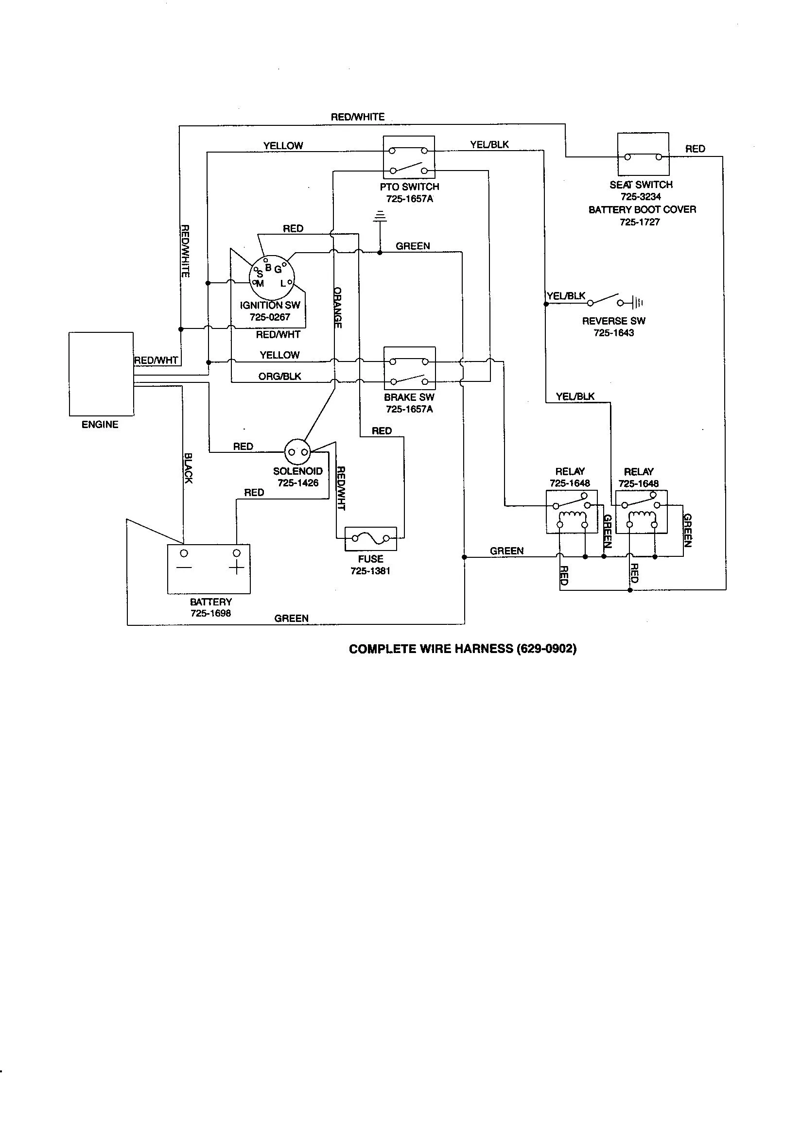 Schematic Craftsman Lawn Tractor Wiring Diagram