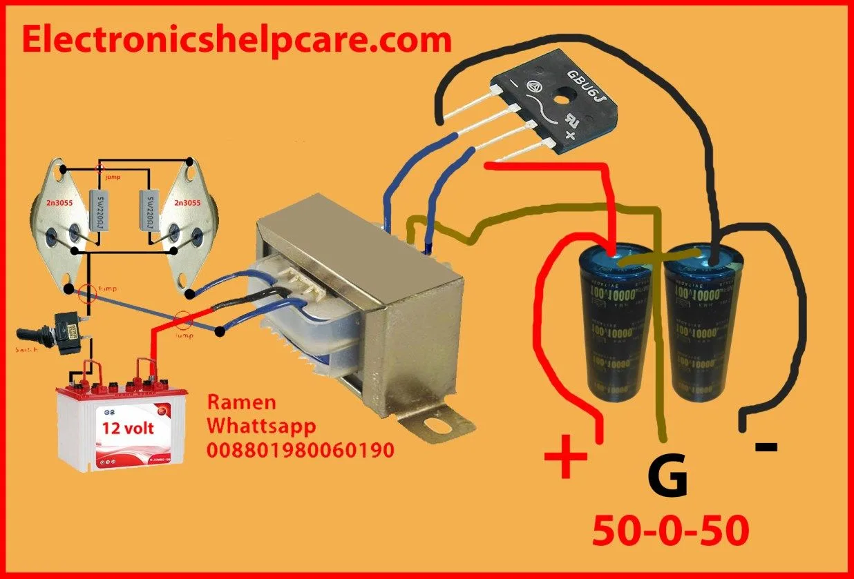 Schematic Diagram Inverter 12V 220V Inverter 12V To 220V