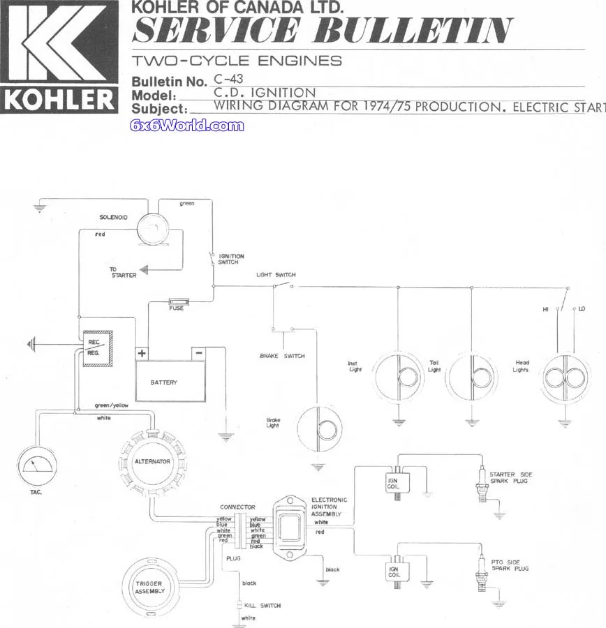 Schematic Kohler Engine Wiring Diagram