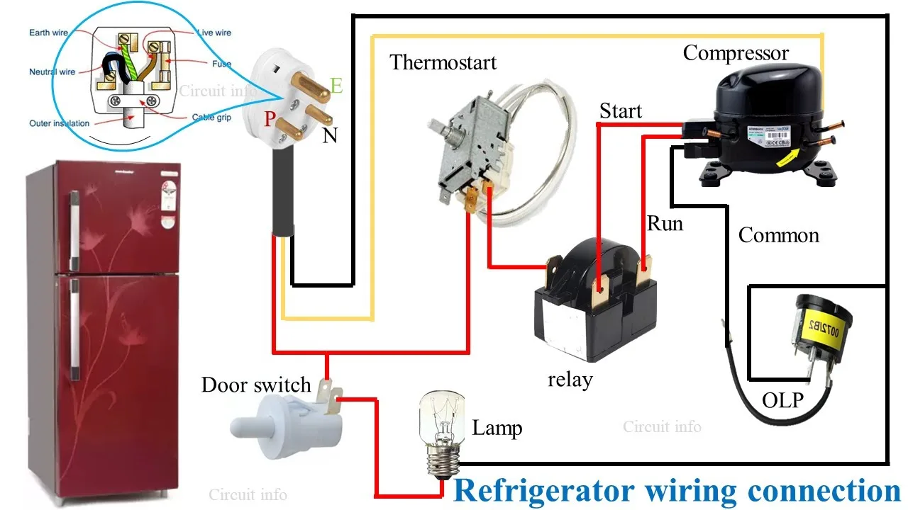 Schematic Refrigerator Start Relay Wiring Diagram Schematic