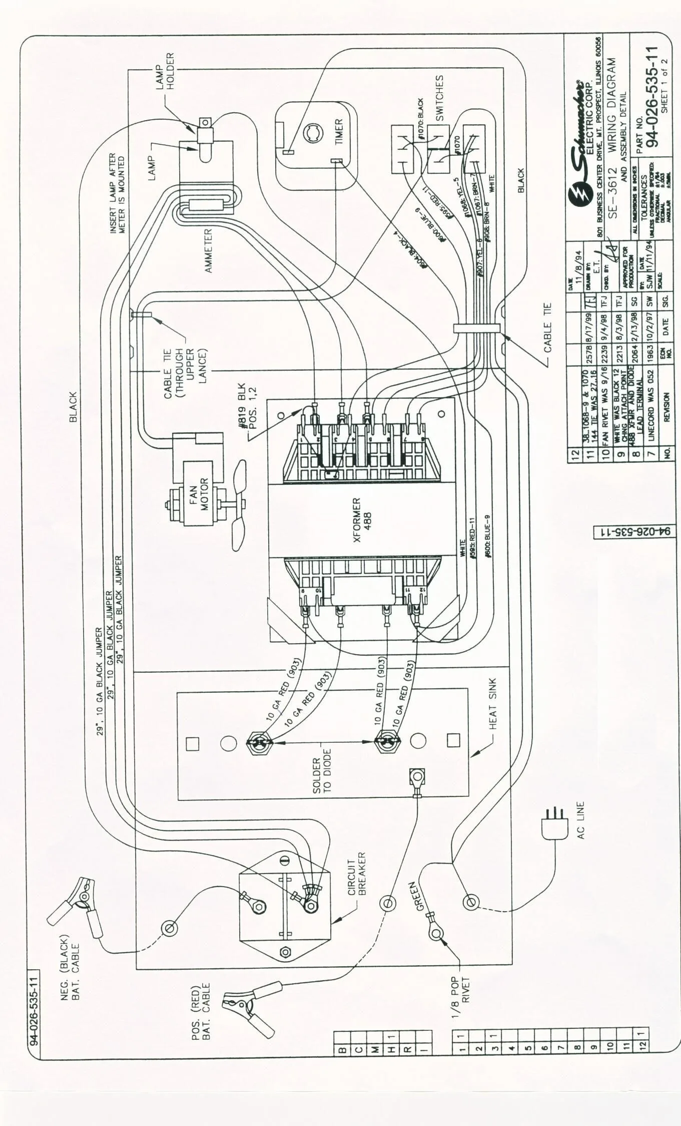 Schumacher Se50 Battery Charger Wiring Diagram