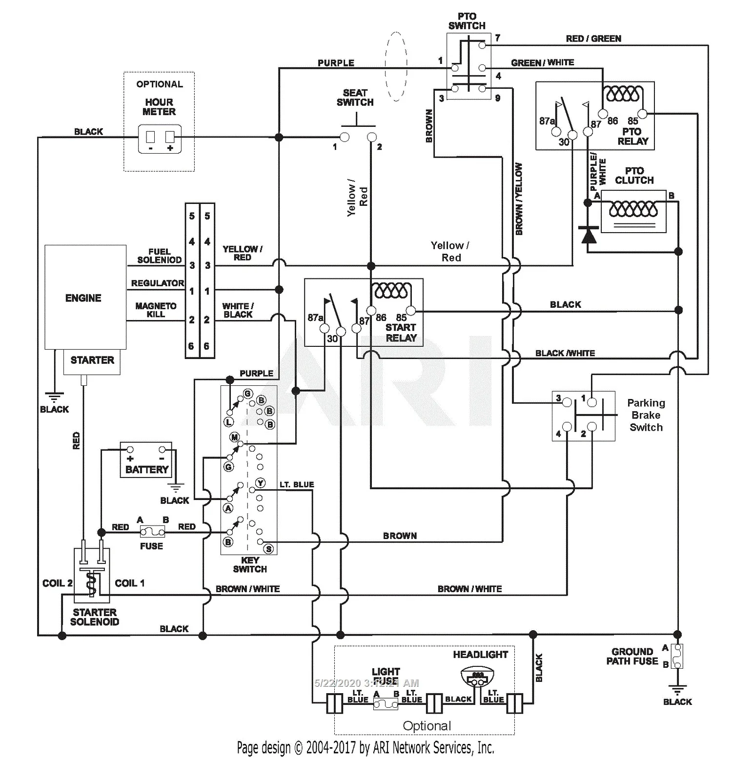 Scotts 1742G Wiring Diagram