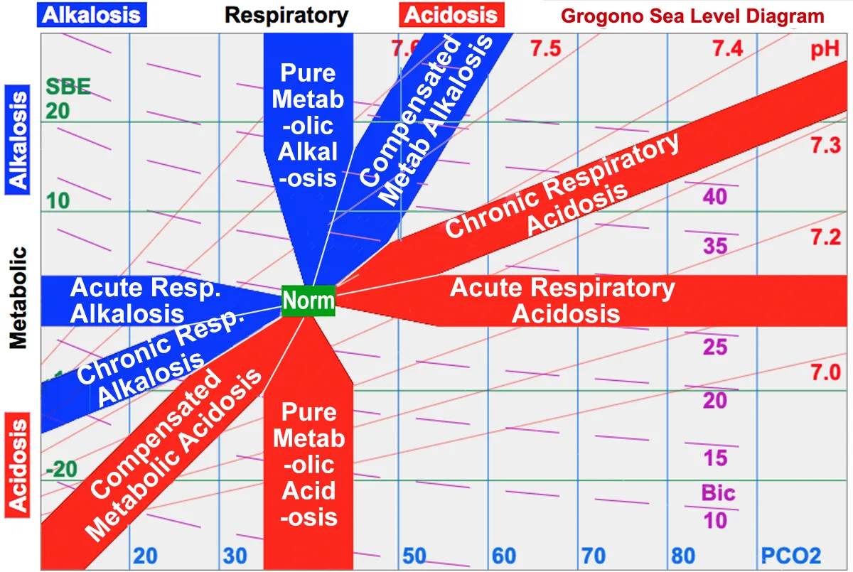 Sea Level Diagram Acid Base Tutorial