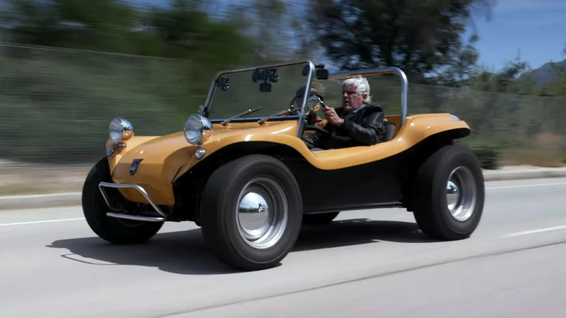 See Jay Leno Drive New Meyers Manx Buggy With 130 Hp Radial Airplane Engine