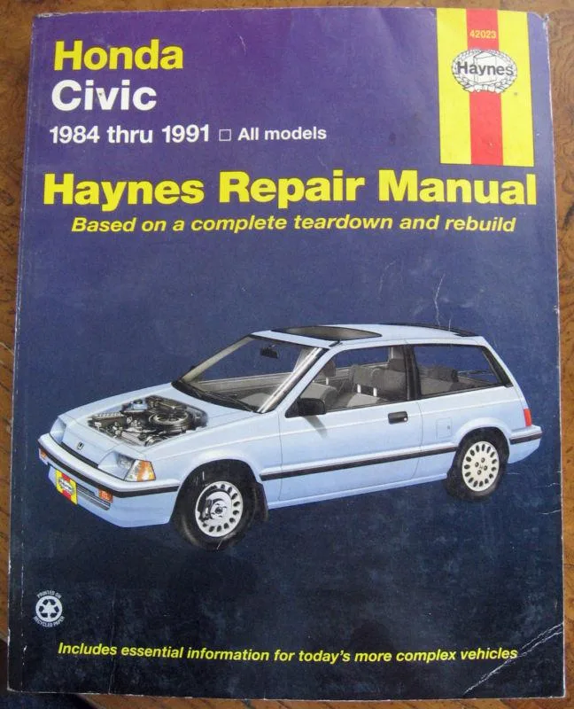 Sell 1984 Thru 1991 Honda Civic Haynes Repair Manual 42023 In Kyle Texas Us For Us 8 00