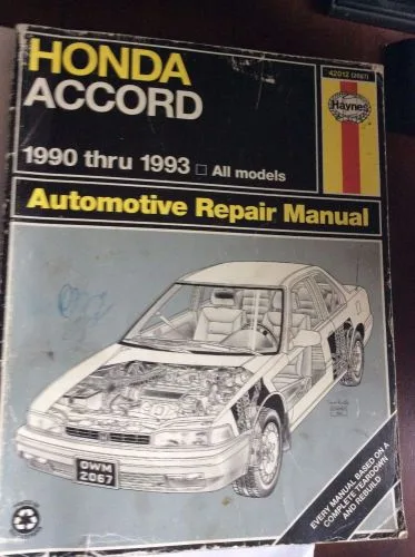 Sell Haynes Honda Accord 1990 1993 Auto Repair Manual 42012 In Orchard Park New York United