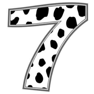 Seven Clip Art Black And White