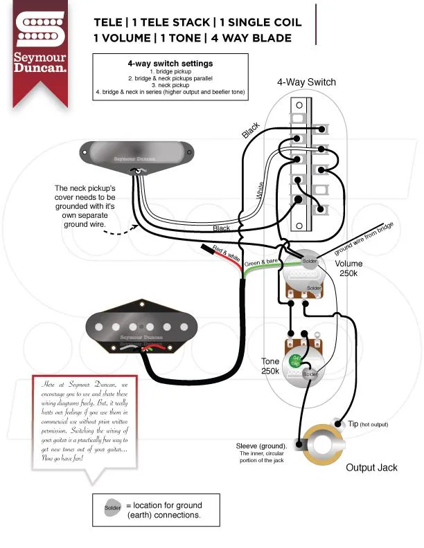 Seymour Duncan Active Pickups Wiring Diagram