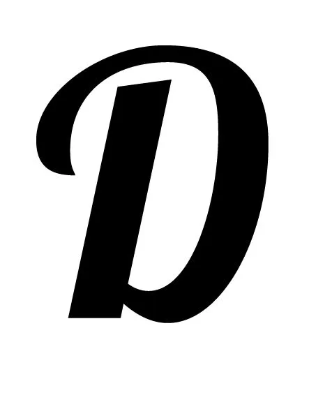 Silhouette Design Of Letter D