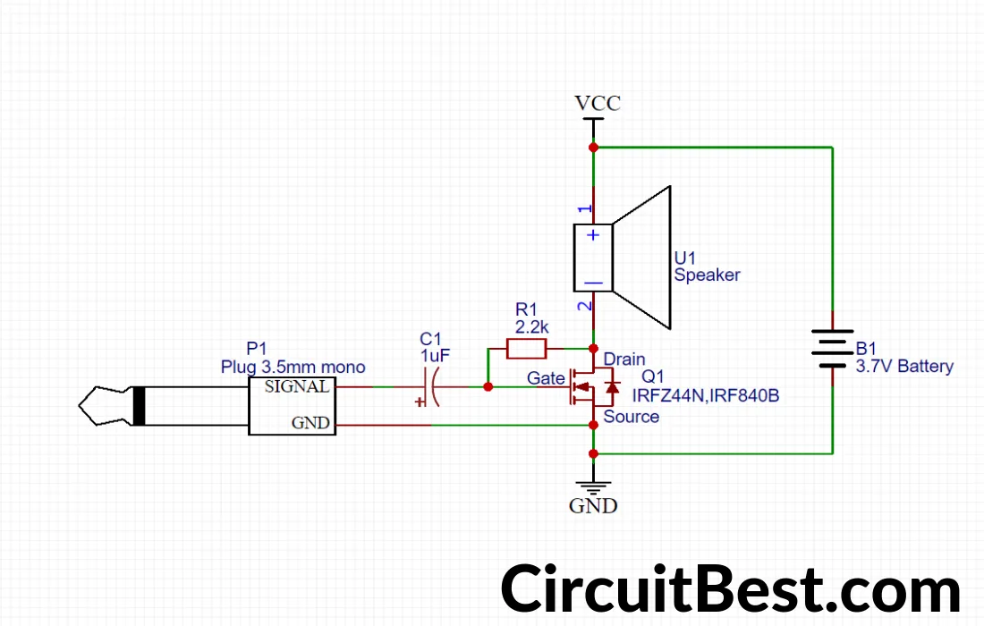Simple Audio Amplifier Circuit Diagram