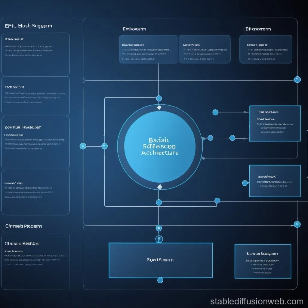 Simple Basic Software Architecture 2D Block Diagram Prompts Stable Diffusion Online