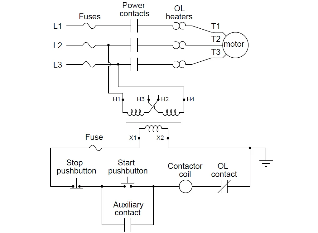 Simple Electrical Ladder Diagram