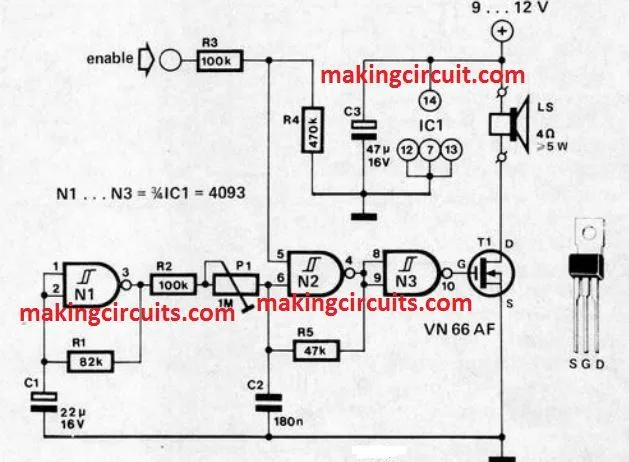 Simple Electronic Siren Circuit Making Easy Circuits