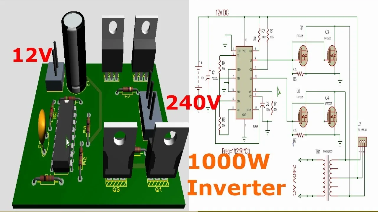 Simple Inverter Circuit Diagram 12V To 220V