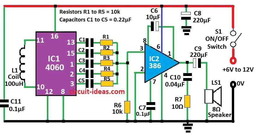 Simple Multi Tone Electronic Siren Circuit Circuit Ideas For You