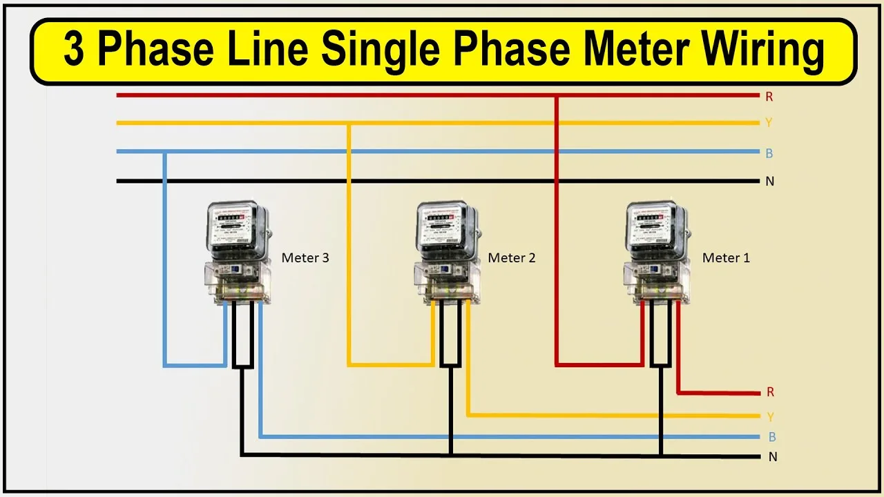 Single Phase Energy Meter Connection Diagram Install A 56 Off