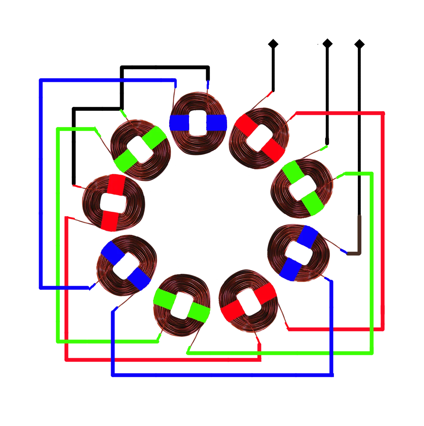 Single Phase Generator Stator Winding Diagram Capacitor Wind