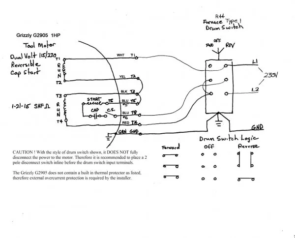Single Phase Marathon Motor Wiring Diagram