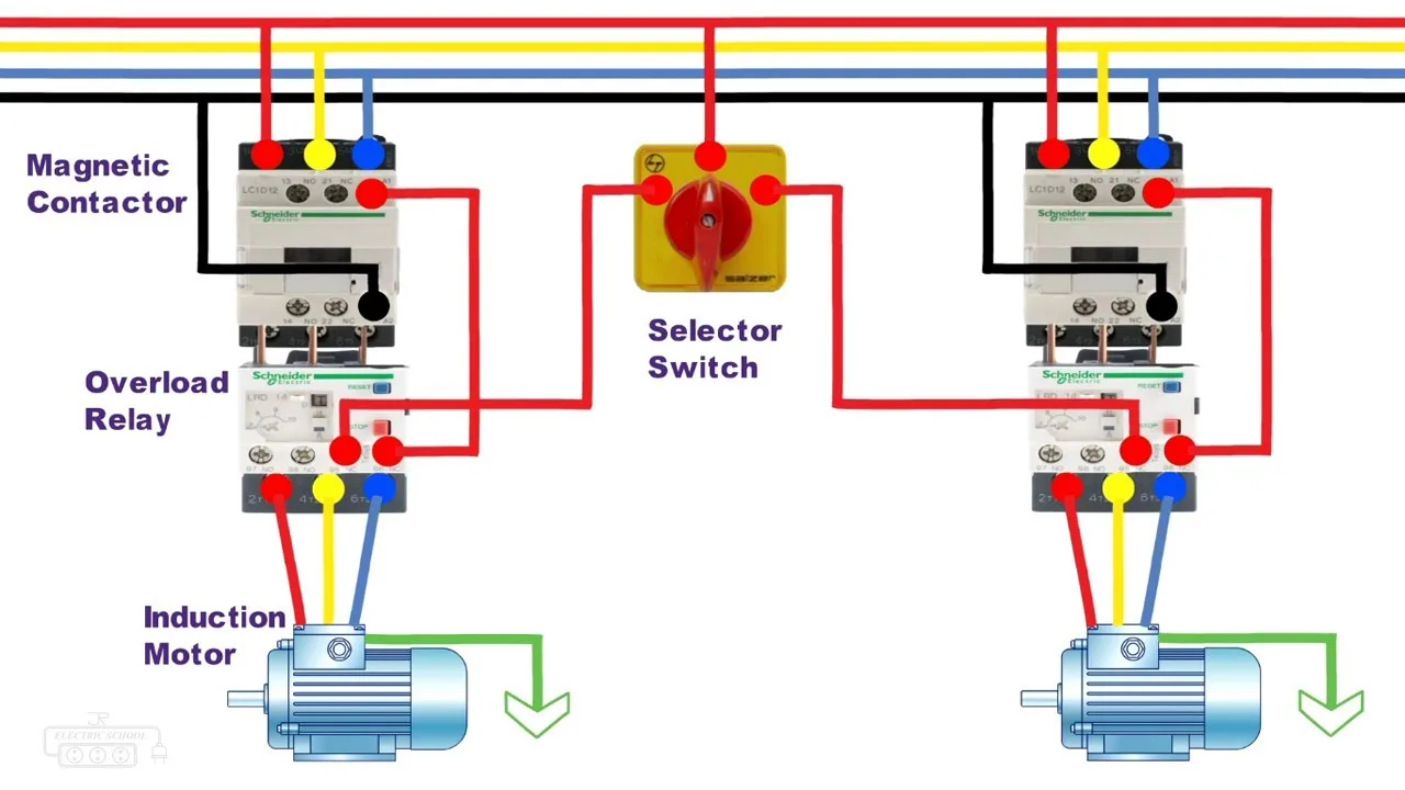 Single Phase Motor Selector Switch Wiring Diagram Selector S
