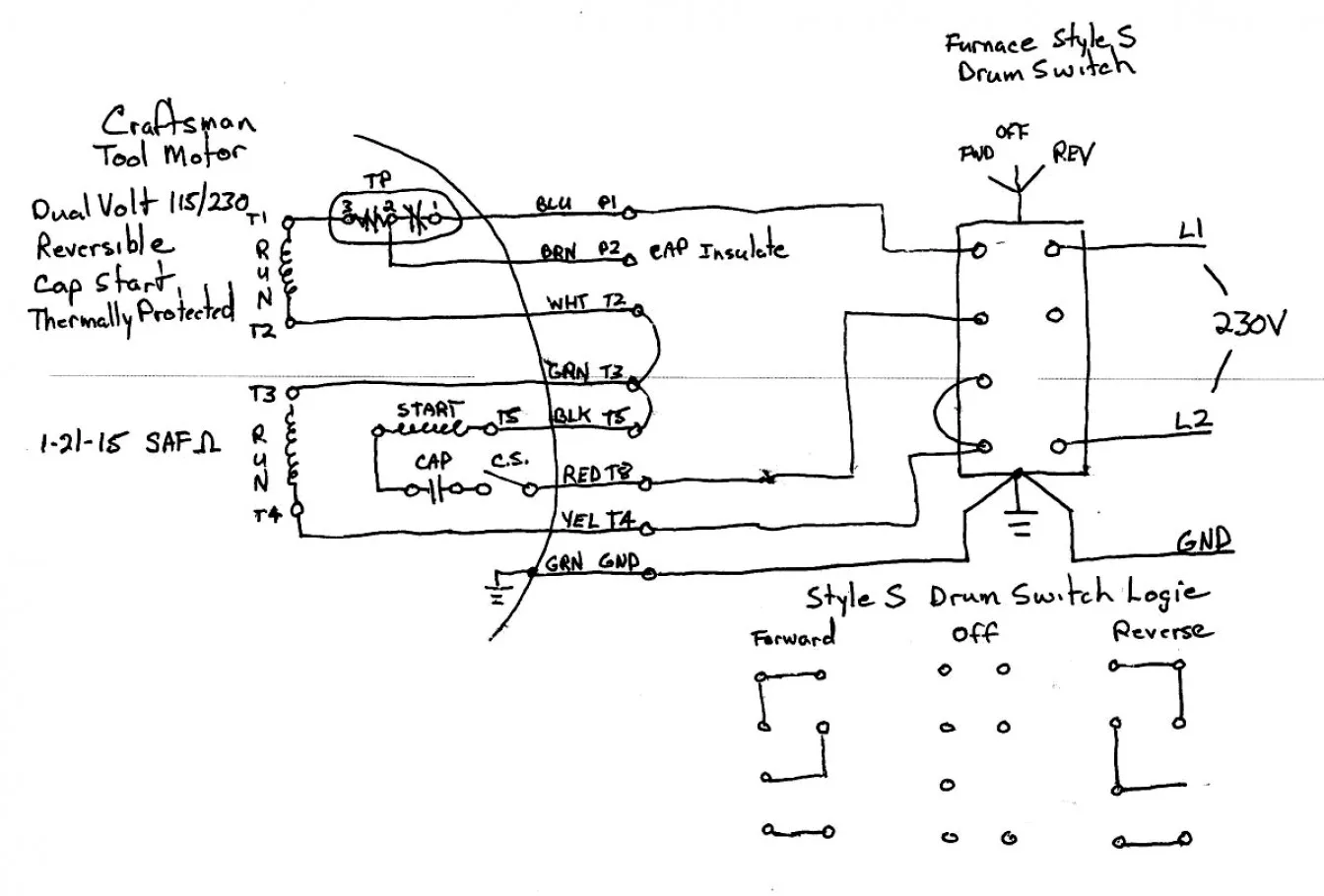 Single Phase Motor Wiring Diagrams