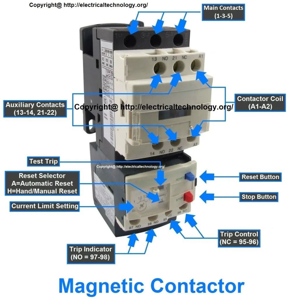 Single Pole Contactor Wiring Diagram