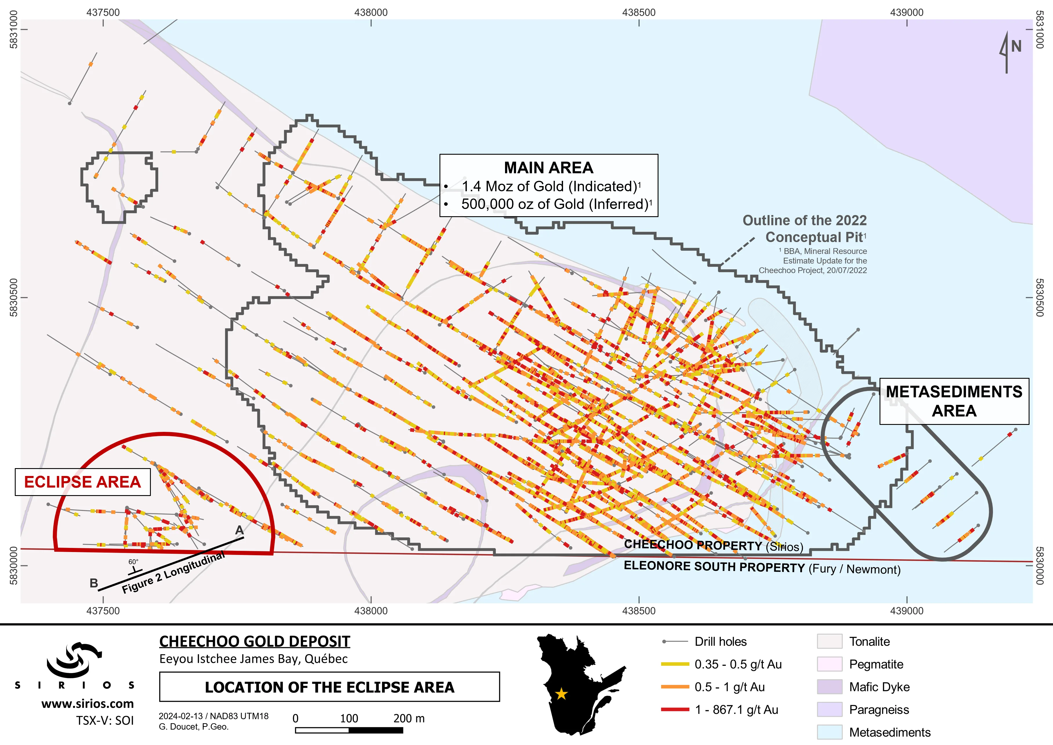 Sirios Initiates Drilling In Cheechoo S High Grade Eclipse Gold Area 新浪香港
