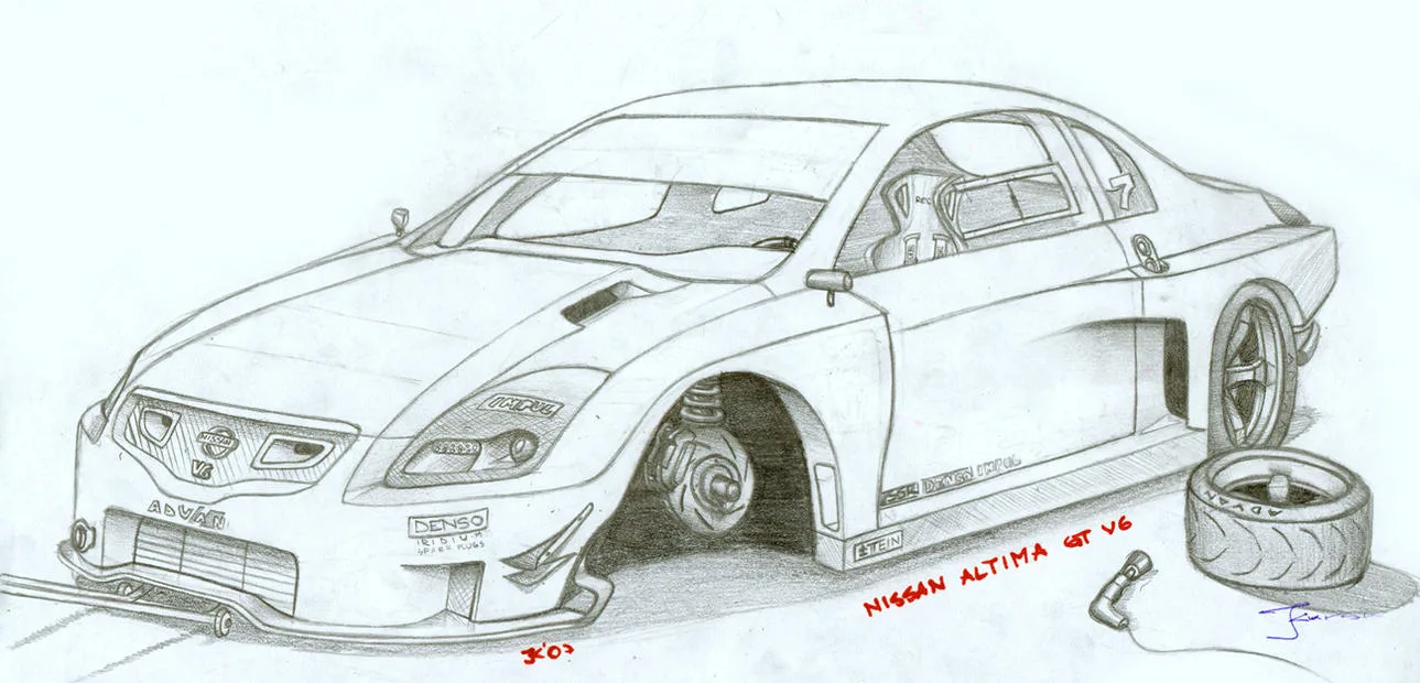Sketches Of Nissan Altimas