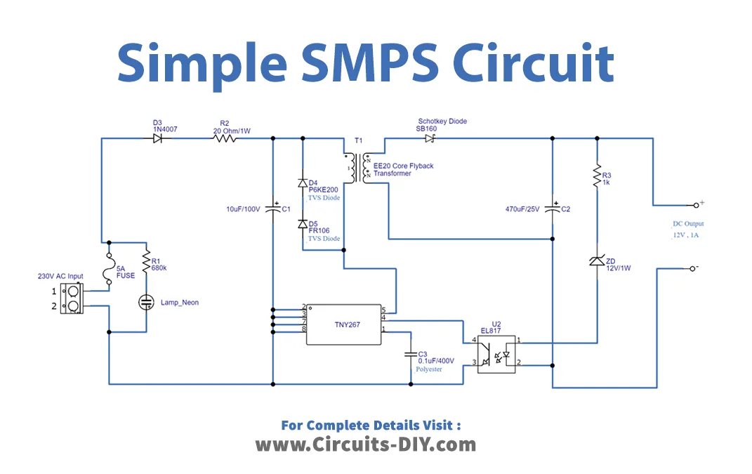 Smps Circuit Diagram With Explanation