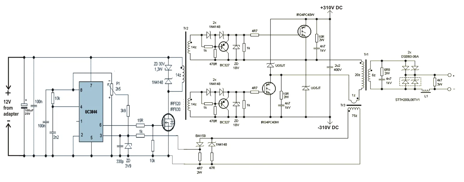 Smps Welding Inverter Circuit For Hobby Electronics