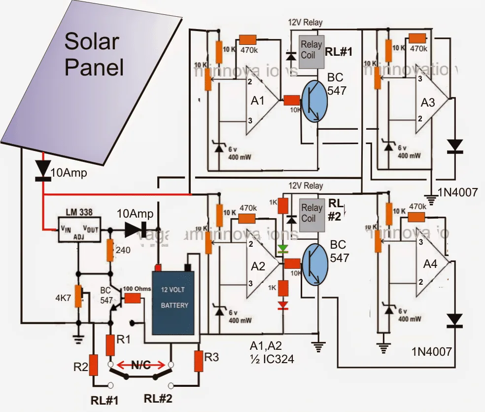 Solar Power Optimizer Circuit Diagram