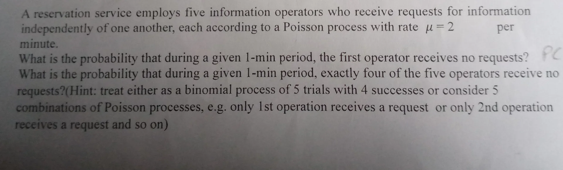 Solved A Reservation Service Employs Five Information