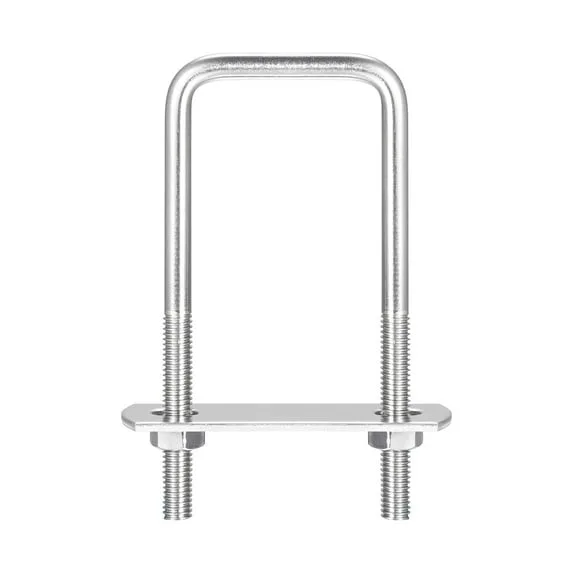 Square U Bolts 3 Sets 37Mm Inner Width 90Mm Length M6 304 Stainless Steel With Nuts And Plates