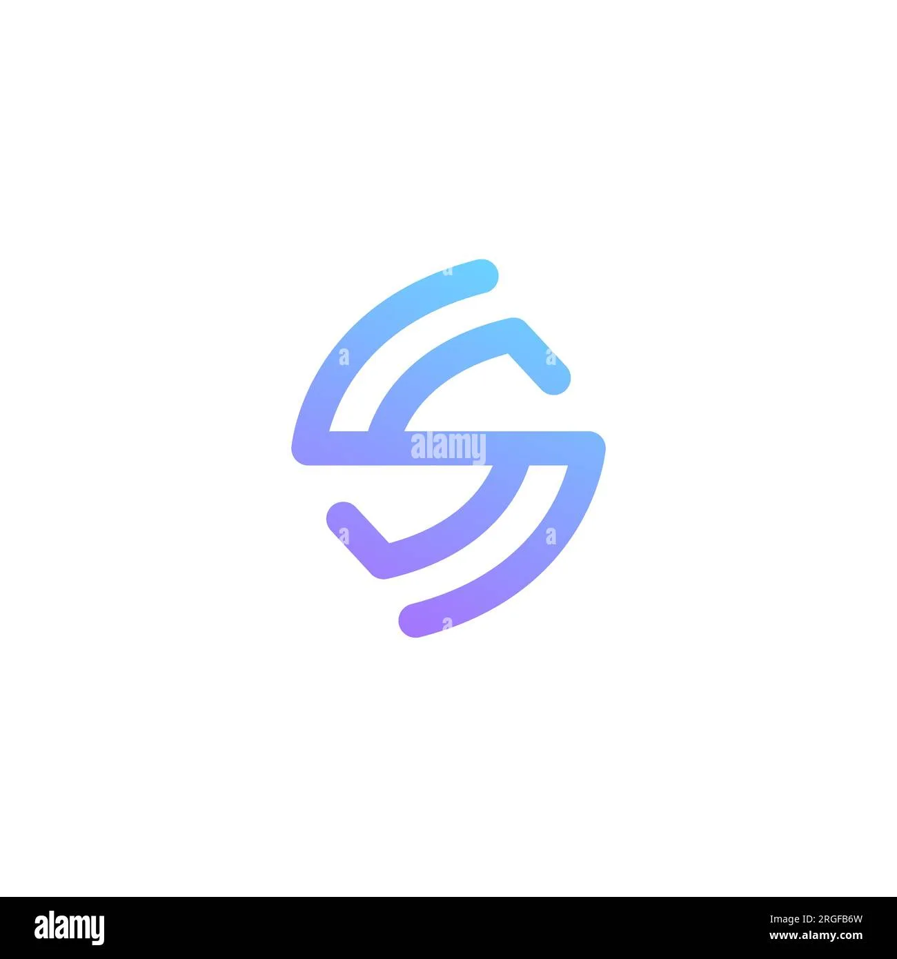 Ss Logo Design Letter S Line Logo Stock Vector Image Art Alamy