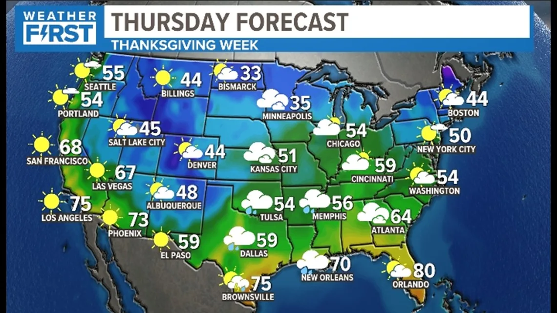 St Louis Forecast For Thanksgiving Possible Rain