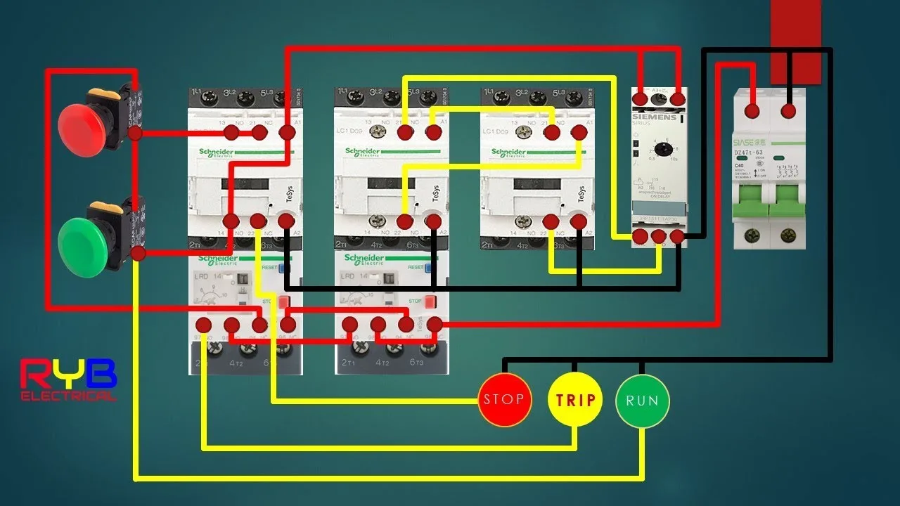 Star Delta Connection Diagram And Working Principle Starter