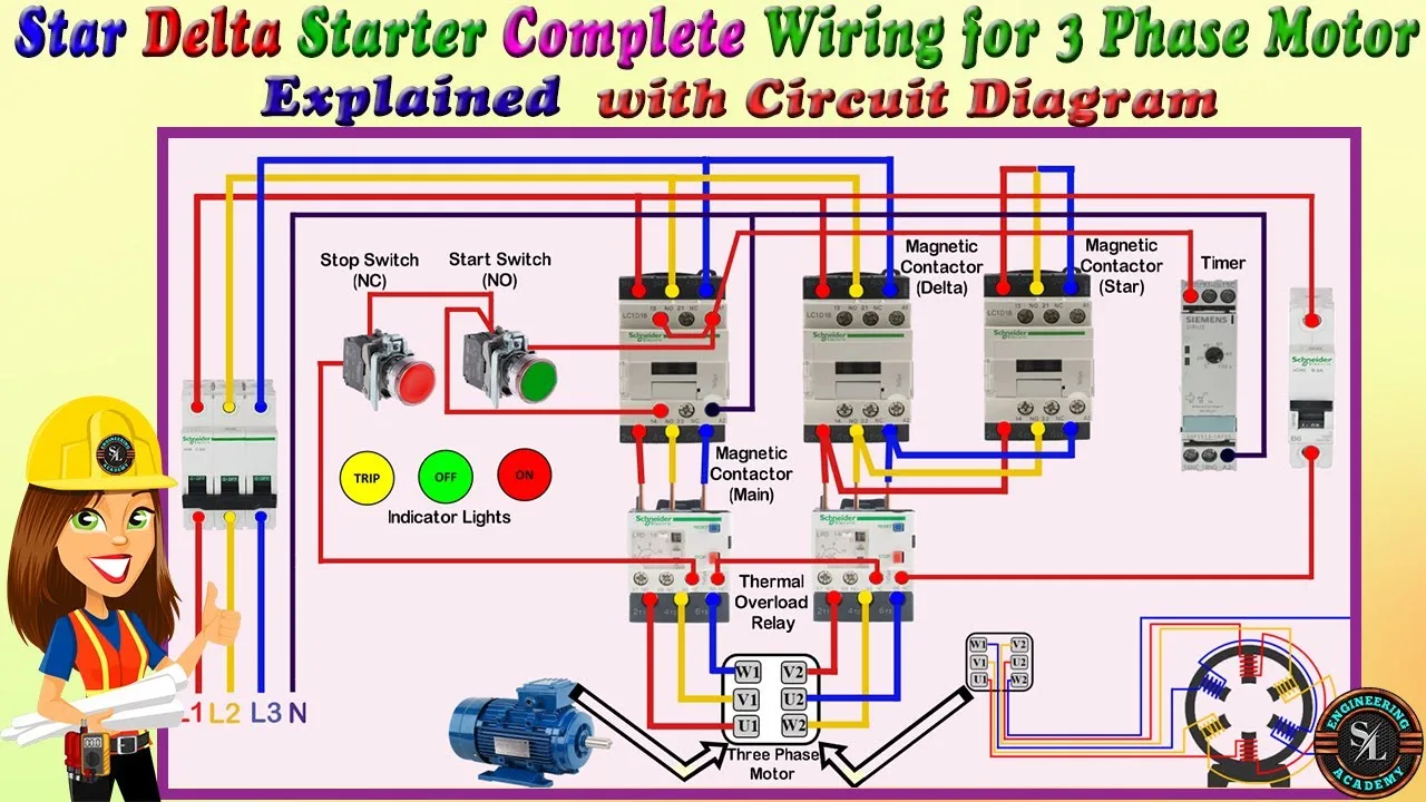 Star Delta Starter Wiring Connection