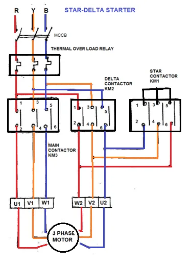 Star Delta Wiring Diagram Sf1R1