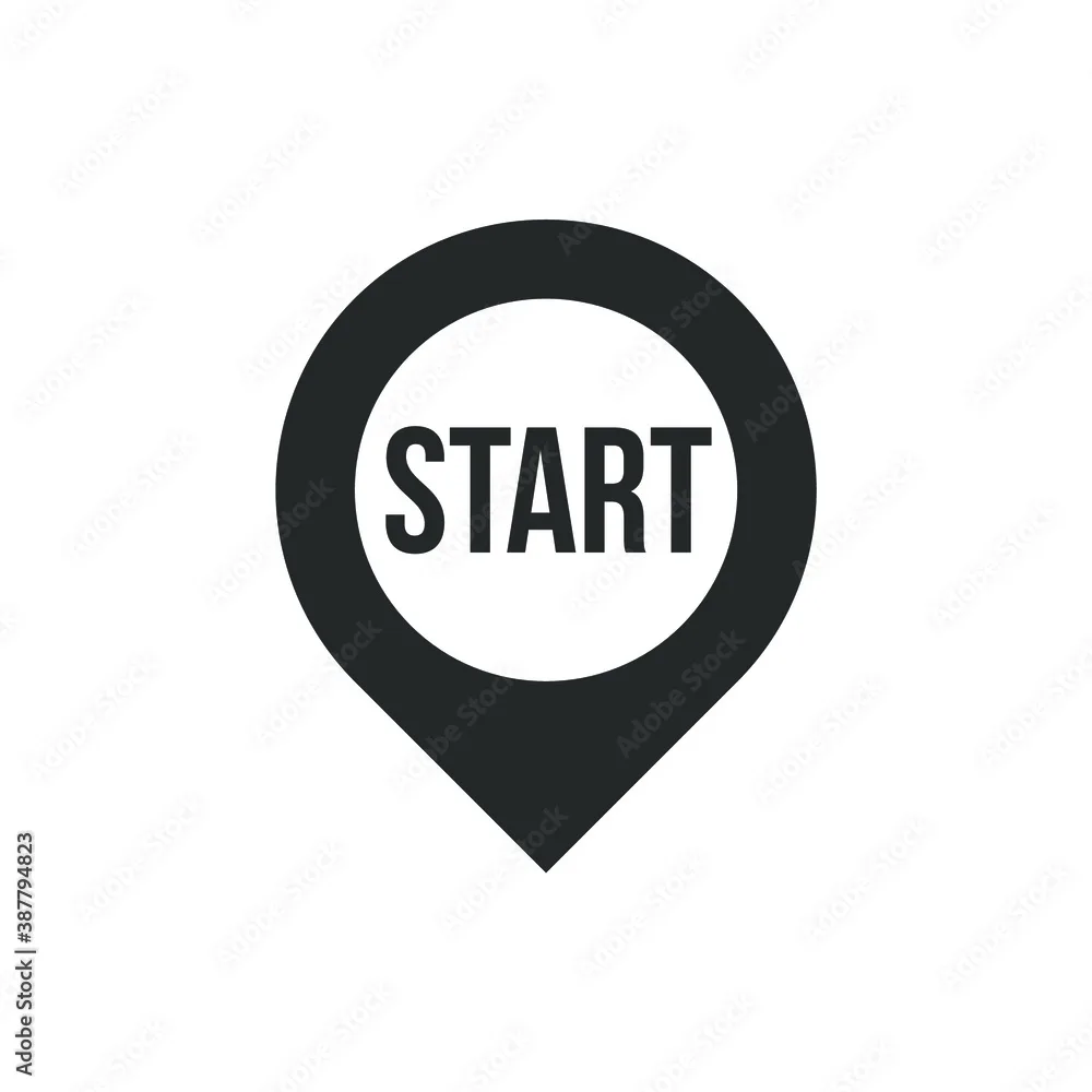 Start Point Icon Stock Vector Adobe Stock