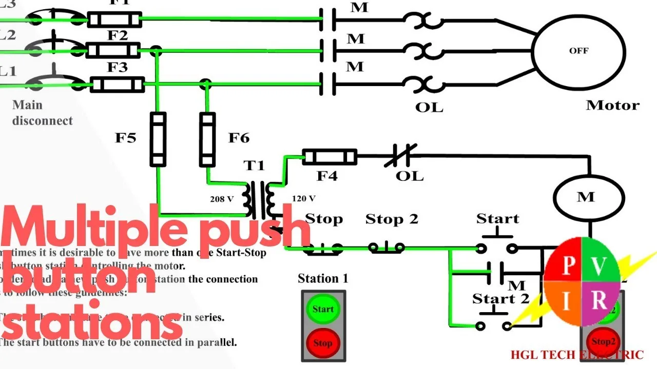 Start Stop Motor Control Circuit Diagram