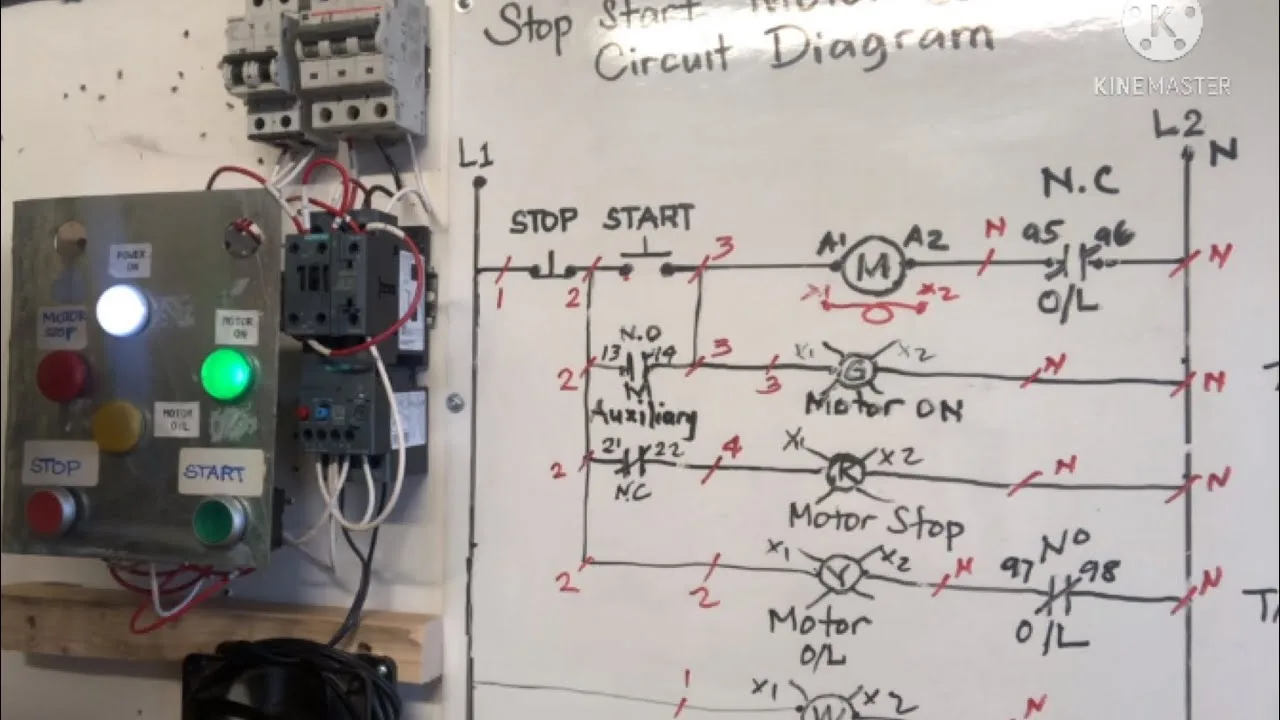 Start Stop Motor Control Circuit Diagram